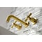 Kingston Brass KS8127ZX Millennium 2-Handle Wall Mount Bathroom Faucet, Brushed Brass KS8127ZX - alternate 3